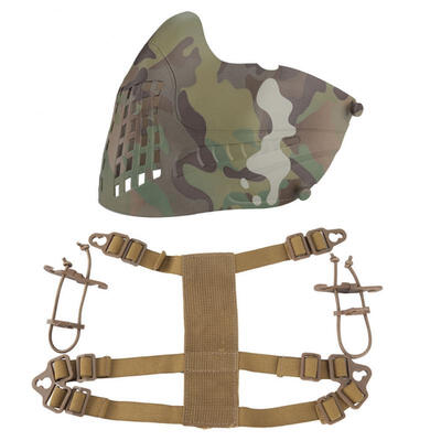 

Greensen Outdoor Protective Mask Half Face Mesh Camouflage Military Face Guard Mask