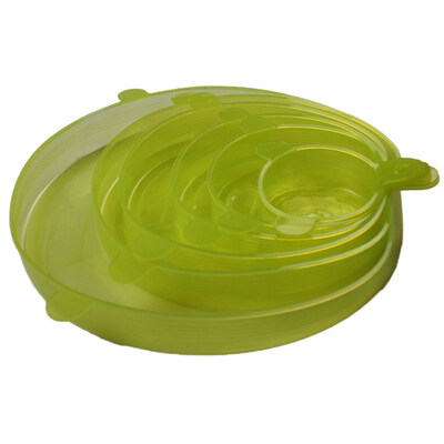 

6Pcs Silicone Stretch Suction Lid Fruit Vegetable Fresh-keeping Bowl Film Cover