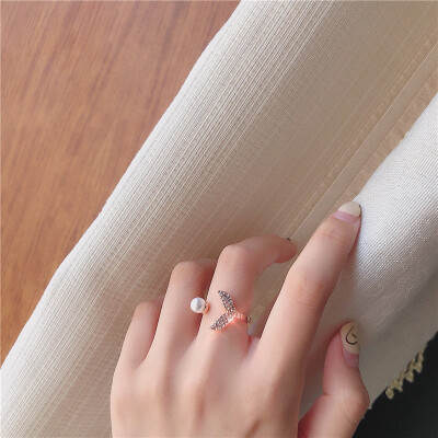 

2019 new brand design bamboo opening adjustable female ring series ring generous minimalist Korean ring for women