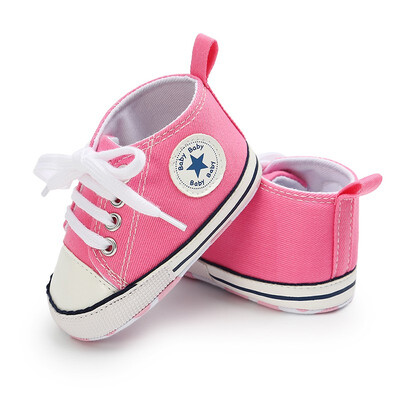 

Baby Boys Girls Shoes Canvas Toddler Sneakers Anti-Slip Infant First Walkers 0-18 Months