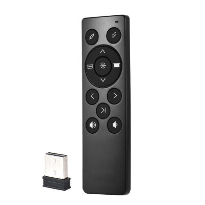 

K2 Laser Pointer RF 24GHz Wireless Multifunctional Presenter PowerPoint PPT Clicker Remote Control Plug&Play Black