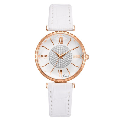

New womens watch PU belt fashion casual ladies quartz watch foreign fashion watch ladies watch