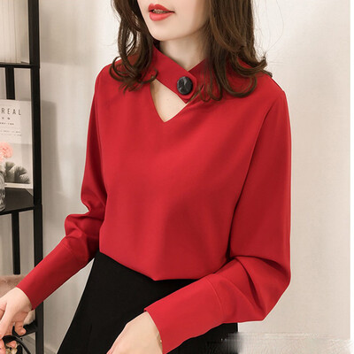

Starmoon Fashion Womens Shirt Long Sleeve Loose Leisure Shirt Korean Womens Blouse