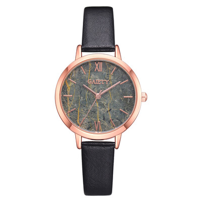 

GAIETY brand watch Korean version of the simple marble mirror quartz watch trend rose gold frame ladies watch