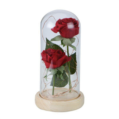 

LED Flashing Luminous Artificial Rose Romantic Decorative Flower Wedding Valentines Day Gift for Lover Birthday Decoration