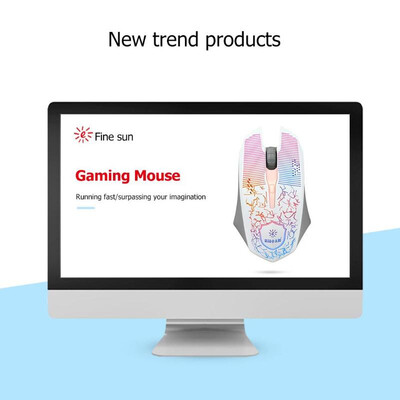 

SUNROSE G7PRO 1600dpi Luminous USB Wired Mouse for Laptop Desktop Computer