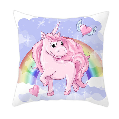 

Fashion Cartoon Cute Unicorn Cushion Cover Pillow Case Home Sofa Decor