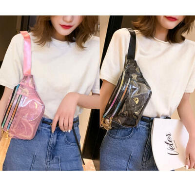 

Women Travel Waist Fanny Pack PVC Belt Wallet Multicolor Bum Bag Pouch Hot