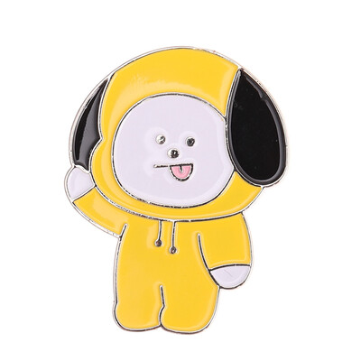 

Kpop BTS Titanium Steel Badge Brooch Cute Cartoon Brooch Bag Pendant Boys Girls Accessories Hot Gift for Fans