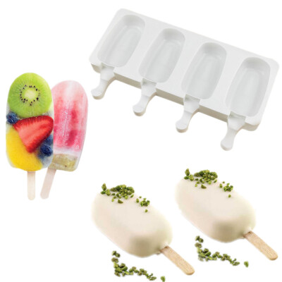 

Siaonvr Silicone Ice Cream Mold Ice Lolly Molds Ice Cube With Sticks Tray Ice Froze