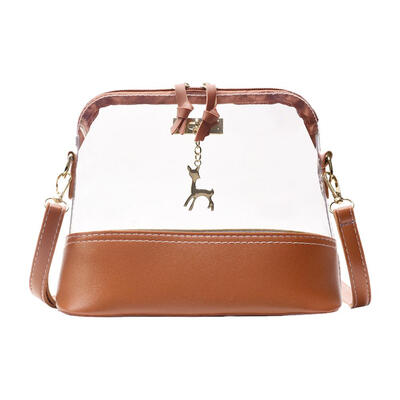 

Girls Transparent Deer Shoulder Messenger Handbags Women PVC Crossbody Bags