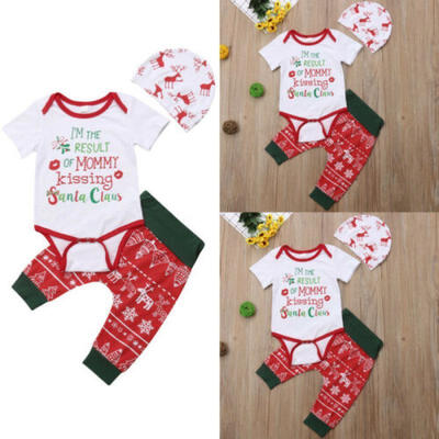 

SUNSIOM Xmas Toddler Baby Boys Girls Top Romper Pants Leggings Outfits Clothes Set