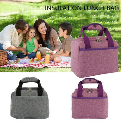 

Square Thermal Bag Tote Outdoor Picnic Container Portable Insulated Lunch Bag