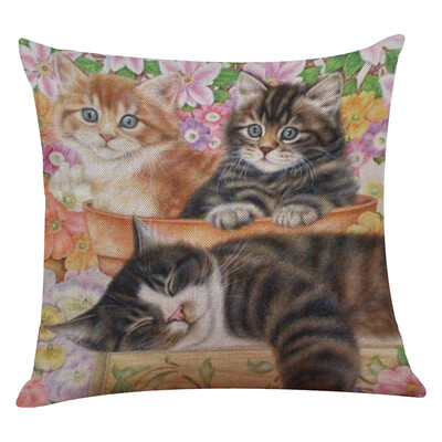 

Siaonvr Cute Cat Sofa Bed Home Decoration Festival Pillow Case Cushion Cover