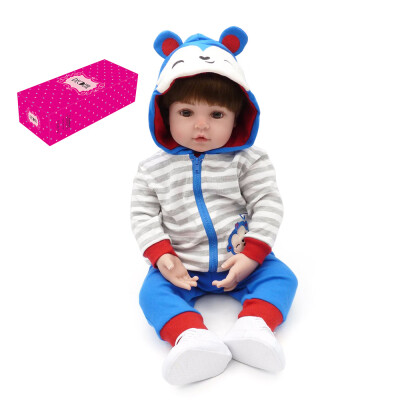 

Decdeal Lifelike Reborn Baby Doll 24 inch Big Size Silicone Rebirth Dolls Soft Touch Dolls for Children Kids Toddlers Birthday Gif