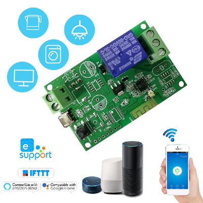 

eWeLink 5V 12V 220V Wifi Switch Wireless Relay Module Remote Switch for AndroidIOS APP Control Compatible with Amazon Alexa V
