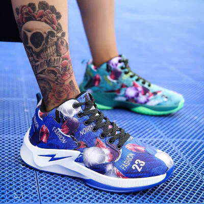 

basketball shoes male shock absorption anti-skid sports boots canvas canvas shoes running shoes