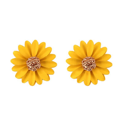 

Fashion Round Earrings for Women Spray Geometric Metal Statement Brincos Big Leaf Flower Earrings Fashion Party Jewelry Gift