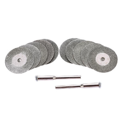 

10pcs 253040mm Diamond Coated Grinding 3mm Inner Diameter Disc Rotary Blades Cutting Wheel Slice for Electric Grinder with 2 Man