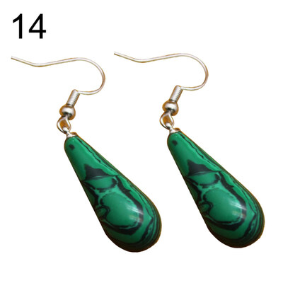 

Vintage Water Drop Shape Stone Dangle Women Hook Earrings Party Jewelry Gift