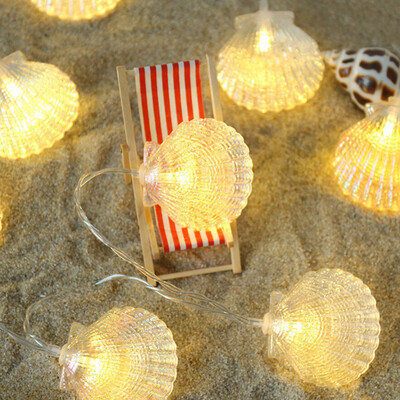 

Gobestart 15m 10 Lamp Seahorse Shell Marine Battery String Lamp Home Decoration Lamp