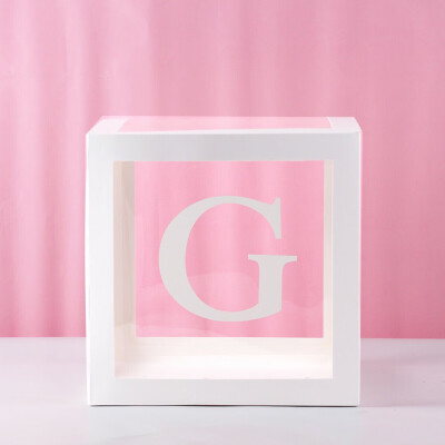 

Toponeto Letter A- Z Transparent Gift Boxes Kid Birthday Baby Shower Party Decoration