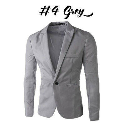 

New Mens Suit Coat Regular Serge Blazer Button Business Casual Jacket Summer