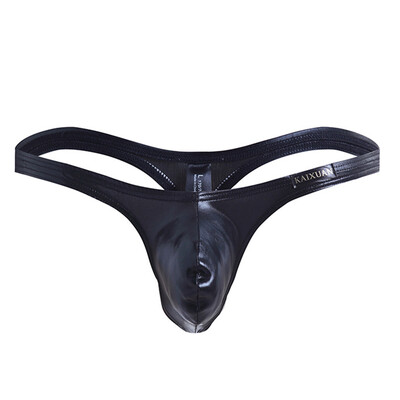 

Mens Low-rise Sexy PU Leather G-string Boxer Briefs Thong Underwear Underpants