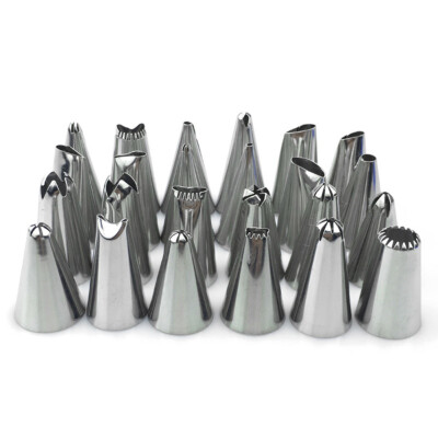 

cake decor nozzles stainless reusable steel nozzle decorate cakes baking beginner kitchen cream nozzle