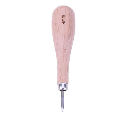 

3mm 4mm 56mm Leather Craft Sewing Kit Handle Diamond Point Awl DIY Tool