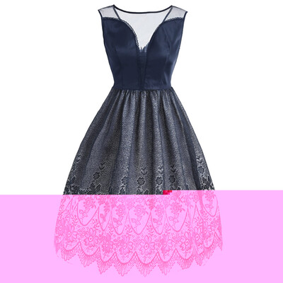 

Overlay Mesh Embroidered Formal Dress
