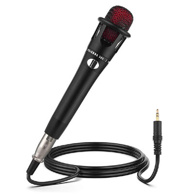 

Handheld Wired Condenser Microphone Mic XLR Cable 35mm Plug for KTV Karaoke Singing Network Broadcast Live Streaming