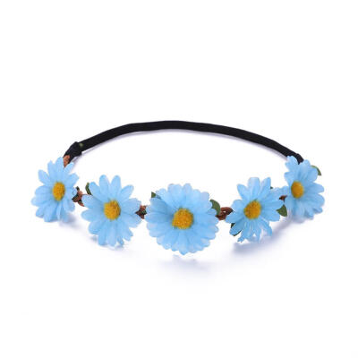 

Simulation Flowers Headband Kids Baby Summer Beach Hairband Party Headwear