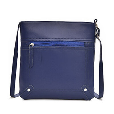 

Vintage Women Solid Color Zip Crossbody Shoulder Bag Faux Leather Storage Pouch