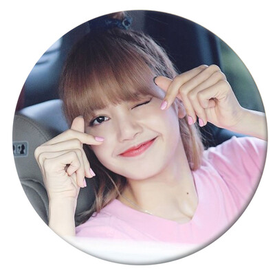 

Black Pink tin Plate Badge Brooch Cute Cartoon Brooch Bag Pendant Boys Girls Accessories hot Gift for Fans