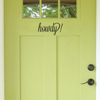 

Toponeto Howdy Home Decor Wall Sticker Decal Bedroom Door Vinyl Art Mural