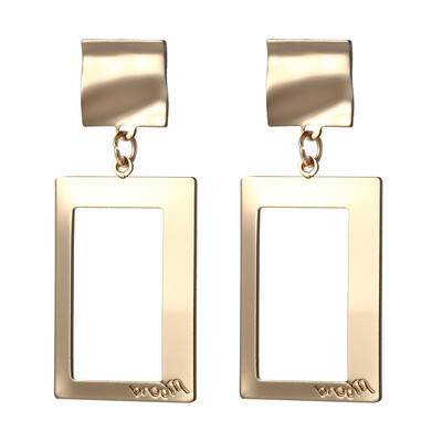 

New trendy earring jewelry irregular round metal earring geometric earring for women 2019 wholesale factory