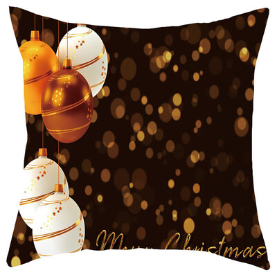 

〖Follure〗Merry Christmas Short Plush Pillowcase Sofa Pad Set Home Decoration 18x18 Inch