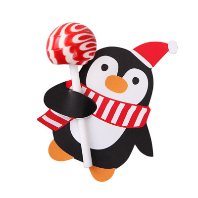 

Tailored 50x Santa Claus Penguin Lollipop Christmas Card lolly sugar-loaf Xmas Party Toy