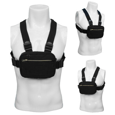 

Outdoor Sports MenWomen Storage Chest Bag Vest Hip Hop Waistcoat Waterproof