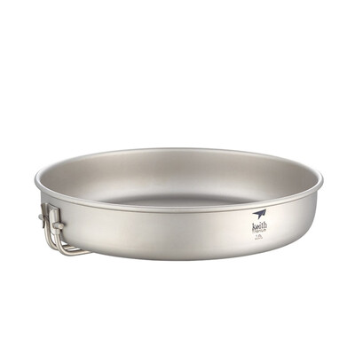 

Ultralight Outdoor Camping Cookware Titanium 1000ml Pot Cooking Fry Pan Travel