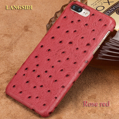

Leather phone case iPhone5 6 7 8splus protective case high-grade ostrich leather back cover all-inclusive for x xs max xrphonecase