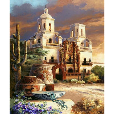 

5D DIY Full Drill Diamond Painting Ancient City Cross Stitch Embroidery Kit