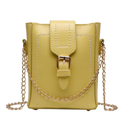 

Solid Color Shoulder Bag Women Clutch PU Leather Chain Crossbody Mini Bags