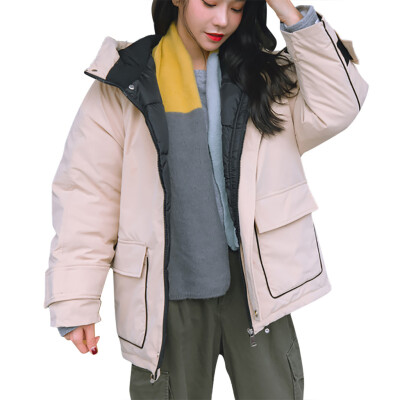 

Toponeto Women Winter Warm Coat Hooded Thick Warm Loose Jacket Short Overcoat