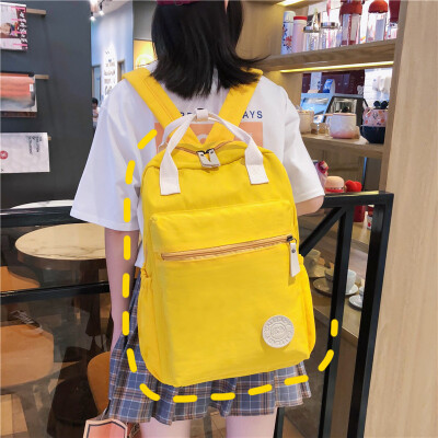 

Travel backpack female shoulder bag tide brand female travel junior high school student bag female Korean high school ins wind gir