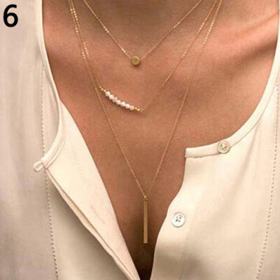 

Women Lady Fashion Multilayer Choker Pendant Necklace Xmas Gift Boho Jewelry