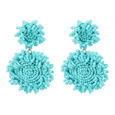 

JURAN 2019 New Design Handmade Beaded Drop Earrings For Women Charm Pendant Statement Dangle Earring Jewelry