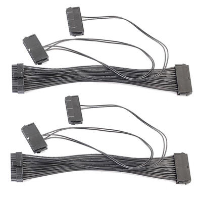 

2pcs ATX 24Pin Quad 3 PSU Power Supply Starter Motherboard Adapter Cable