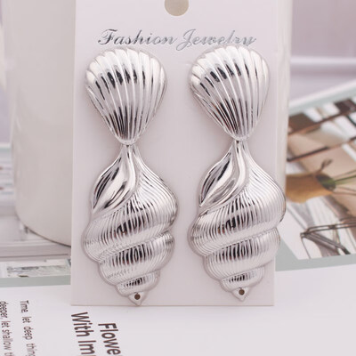 

Boho Styles Shell Conch Leaf Starfish Drop Earrings for Women Gold Color Geometric Metal Statement Brincos Fashion Party Jewelry